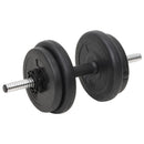 vægtstang og håndvægt med skiver 60 kg
