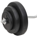 vægtstang og håndvægt med skiver 60 kg