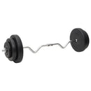 curl-vægtstang og håndvægt med skiver 60 kg