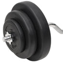 curl-vægtstang og håndvægt med skiver 60 kg