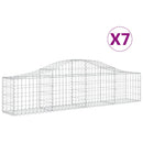 buede gabionkurve 7 stk. 200x30x40/60 cm galvaniseret jern