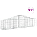 buede gabionkurve 11 stk. 200x30x40/60 cm galvaniseret jern