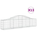 buede gabionkurve 13 stk. 200x30x40/60 cm galvaniseret jern