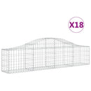 buede gabionkurve 18 stk. 200x30x40/60 cm galvaniseret jern