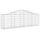 buede gabionkurve 2 stk. 200x30x60/80 cm galvaniseret jern