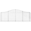 buede gabionkurve 2 stk. 200x30x60/80 cm galvaniseret jern