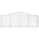buede gabionkurve 6 stk. 200x30x60/80 cm galvaniseret jern
