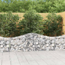 buede gabionkurve 7 stk. 200x30x60/80 cm galvaniseret jern