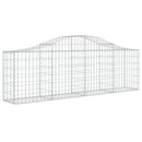 buede gabionkurve 8 stk. 200x30x60/80 cm galvaniseret jern