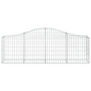 buede gabionkurve 8 stk. 200x30x60/80 cm galvaniseret jern