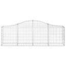 buede gabionkurve 9 stk. 200x30x60/80 cm galvaniseret jern