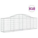 buede gabionkurve 10 stk. 200x30x60/80 cm galvaniseret jern