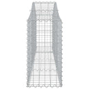 buede gabionkurve 10 stk. 200x30x60/80 cm galvaniseret jern