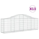 buede gabionkurve 13 stk. 200x30x60/80 cm galvaniseret jern