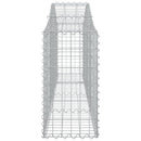 buede gabionkurve 15 stk. 200x30x60/80 cm galvaniseret jern