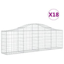 buede gabionkurve 18 stk. 200x30x60/80 cm galvaniseret jern