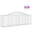 buede gabionkurve 20 stk. 200x30x60/80 cm galvaniseret jern