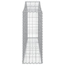 buede gabionkurve 3 stk. 200x30x80/100 cm galvaniseret jern