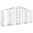 buede gabionkurve 6 stk. 200x30x80/100 cm galvaniseret jern