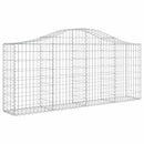 buede gabionkurve 8 stk. 200x30x80/100 cm galvaniseret jern