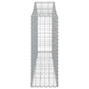 buede gabionkurve 8 stk. 200x30x80/100 cm galvaniseret jern