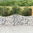 buede gabionkurve 8 stk. 200x30x80/100 cm galvaniseret jern