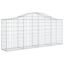 buede gabionkurve 10 stk. 200x30x80/100 cm galvaniseret jern