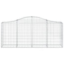 buede gabionkurve 10 stk. 200x30x80/100 cm galvaniseret jern