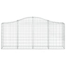buede gabionkurve 12 stk. 200x30x80/100 cm galvaniseret jern