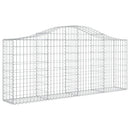 buede gabionkurve 13 stk. 200x30x80/100 cm galvaniseret jern