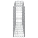 buede gabionkurve 13 stk. 200x30x80/100 cm galvaniseret jern