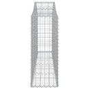 buede gabionkurve 15 stk. 200x30x80/100 cm galvaniseret jern