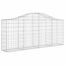 buede gabionkurve 30 stk. 200x30x80/100 cm galvaniseret jern