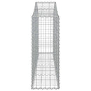 buede gabionkurve 30 stk. 200x30x80/100 cm galvaniseret jern