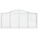 buede gabionkurve 50 stk. 200x30x80/100 cm galvaniseret jern