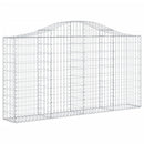 buede gabionkurve 4 stk. 200x30x100/120 cm galvaniseret jern