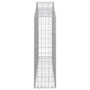 buede gabionkurve 4 stk. 200x30x100/120 cm galvaniseret jern