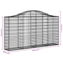 buede gabionkurve 4 stk. 200x30x100/120 cm galvaniseret jern
