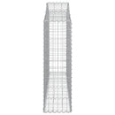 buede gabionkurve 7 stk. 200x30x100/120 cm galvaniseret jern