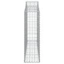 buede gabionkurve 9 stk. 200x30x100/120 cm galvaniseret jern