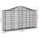 buede gabionkurve 9 stk. 200x30x100/120 cm galvaniseret jern