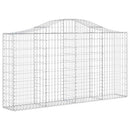buede gabionkurve 12 stk. 200x30x100/120 cm galvaniseret jern