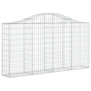 buede gabionkurve 15 stk. 200x30x100/120 cm galvaniseret jern