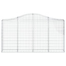 buede gabionkurve 15 stk. 200x30x100/120 cm galvaniseret jern