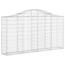 buede gabionkurve 18 stk. 200x30x100/120 cm galvaniseret jern