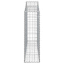 buede gabionkurve 18 stk. 200x30x100/120 cm galvaniseret jern