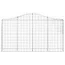 buede gabionkurve 20 stk. 200x30x100/120 cm galvaniseret jern