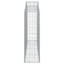 buede gabionkurve 25 stk. 200x30x100/120 cm galvaniseret jern