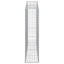 buede gabionkurve 2 stk. 200x30x120/140 cm galvaniseret jern
