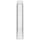 buede gabionkurve 2 stk. 200x30x160/180 cm galvaniseret jern